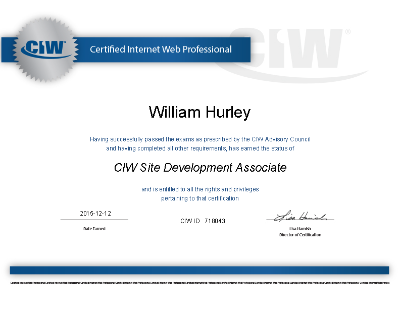 ciw cert